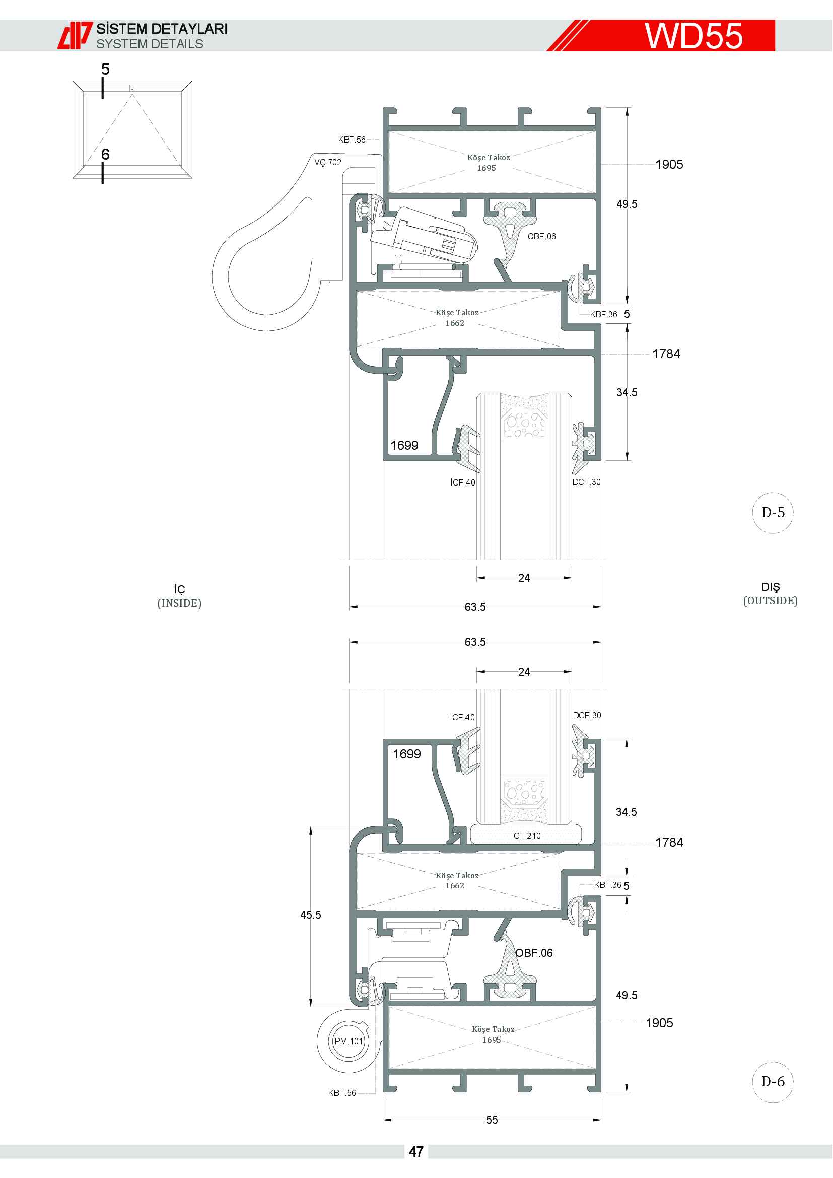 S 55 Yalıtımsız Alüminyum 46